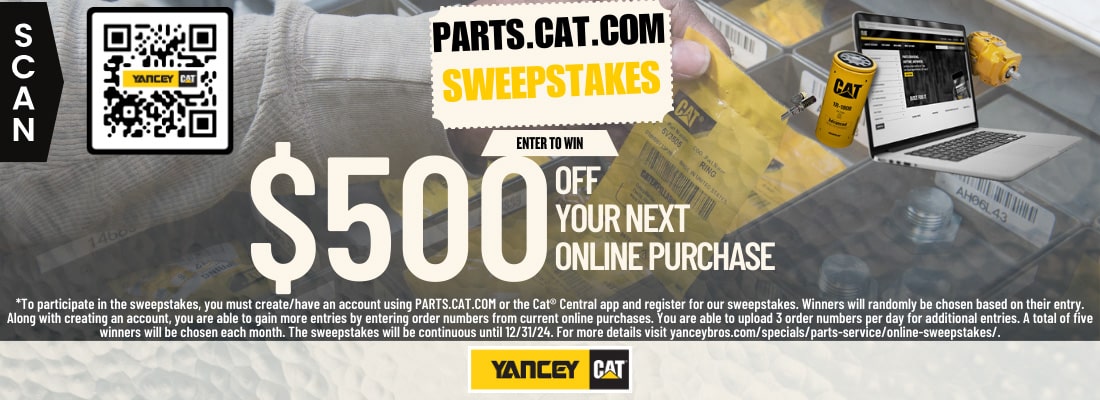 Enter to Win $500 Parts.cat.com monthly sweepstakes